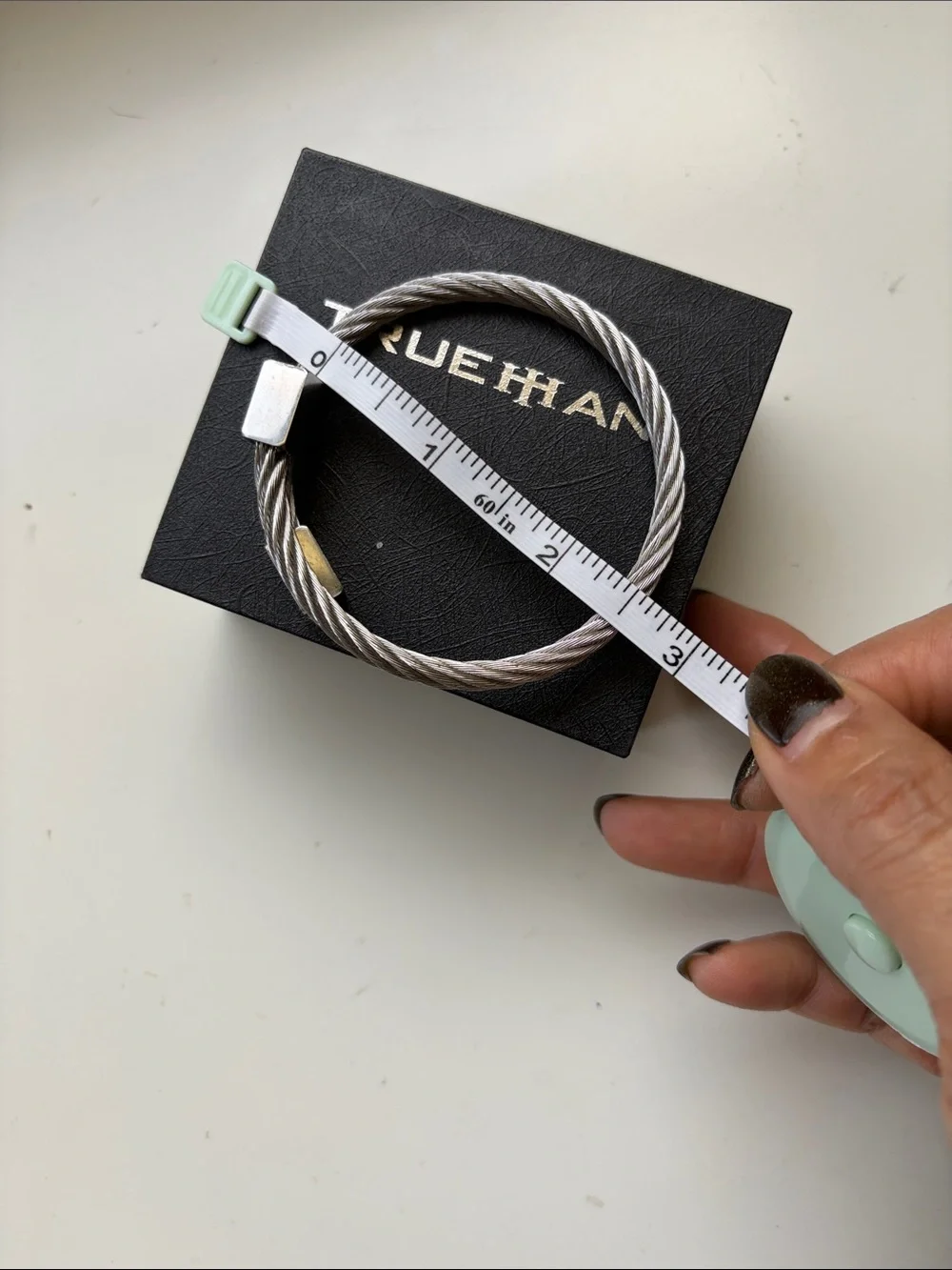 Silver Cable Cuff Bracelet with Pearl End Caps - Silver